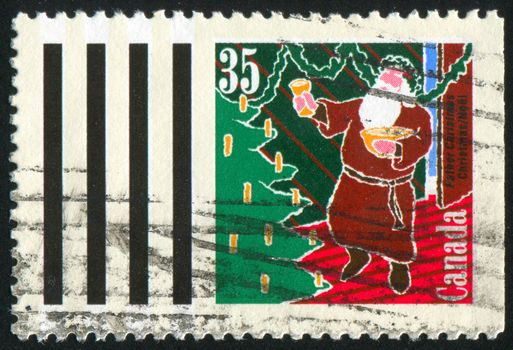 CANADA - CIRCA 1991: stamp printed by Canada, shows Santa Claus, circa 1991