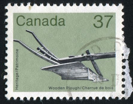 CANADA - CIRCA 1983: stamp printed by Canada, shows Heritage Artifacts, circa 1983