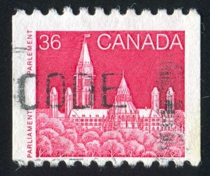 CANADA - CIRCA 1985: stamp printed by Canada, shows parliament, circa 1985