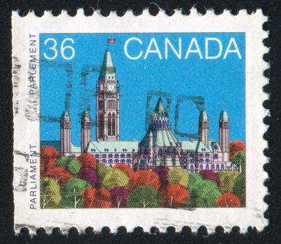 CANADA - CIRCA 1986: stamp printed by Canada, shows parliament, circa 1986