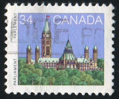 CANADA - CIRCA 1985: stamp printed by Canada, shows runner, circa 1985