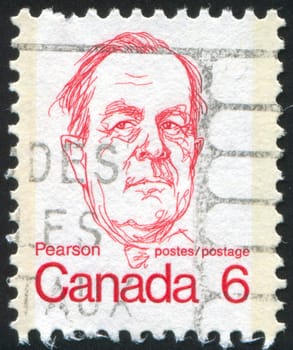 CANADA - CIRCA 1972: stamp printed by Canada, shows B. Pearson, circa 1972