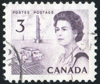 CANADA - CIRCA 1972: stamp printed by Canada, shows Queen Elizabeth II, circa 1972