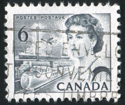 CANADA - CIRCA 1972: stamp printed by Canada, shows Queen Elizabeth II, circa 1972