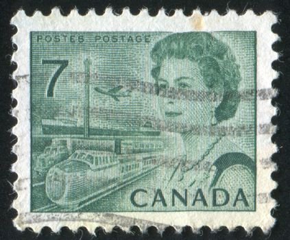 CANADA - CIRCA 1972: stamp printed by Canada, shows Queen Elizabeth II, circa 1972