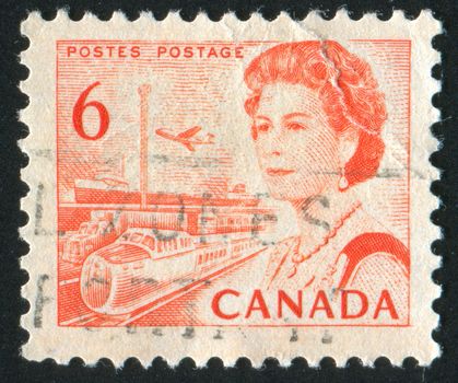 CANADA - CIRCA 1972: stamp printed by Canada, shows Queen Elizabeth II, circa 1972