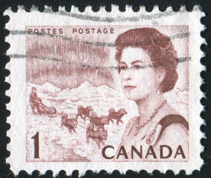 CANADA - CIRCA 1972: stamp printed by Canada, shows Queen Elizabeth II, circa 1972