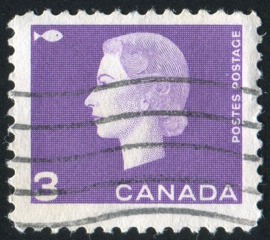 CANADA - CIRCA 1962: stamp printed by Canada, shows Queen Elizabeth II, circa 1962