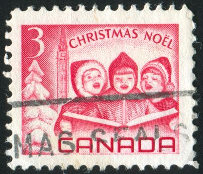 CANADA - CIRCA 1967: stamp printed by Canada, shows Singing Children, circa 1967