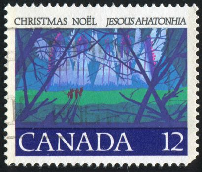 CANADA - CIRCA 1977: stamp printed by Canada, shows Angelic choir in northern light, circa 1977