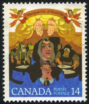 CANADA - CIRCA 1978: stamp printed by Canada, shows Mere Youville and Miracle of Food, circa 1978