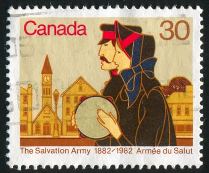 CANADA - CIRCA 1982: stamp printed by Canada, shows Centenary of Salvation Army in Canada, circa 1982
