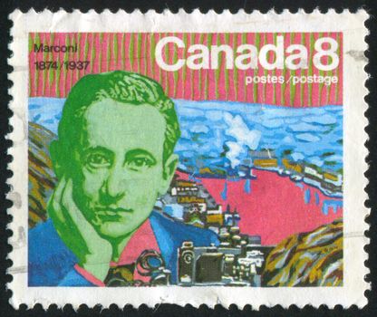 CANADA - CIRCA 1974: stamp printed by Canada, shows Guglielmo Marconi, circa 1974