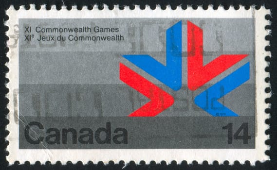 CANADA - CIRCA 1978: stamp printed by Canada, shows Games Emblem, circa 1978