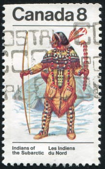 CANADA - CIRCA 1975: stamp printed by Canada, shows indian, circa 1975
