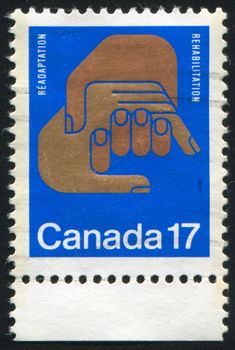 CANADA - CIRCA 1980: stamp printed by Canada, shows Helping Hands, circa 1980