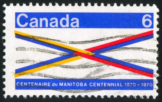 CANADA - CIRCA 1970: stamp printed by Canada, shows Manitoba Crossroads of Canada, circa 1970