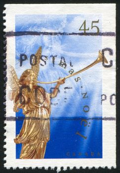 CANADA - CIRCA 1998: stamp printed by Canada, shows Sculpted angels, circa 1998