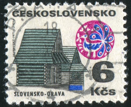 CZECHOSLOVAKIA - CIRCA 1971: stamp printed by Czechoslovakia, shows Cottage, Orava, circa 1971