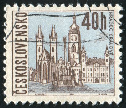 CZECHOSLOVAKIA - CIRCA 1965: stamp printed by Czechoslovakia, shows Hradec Kralov, circa 1965