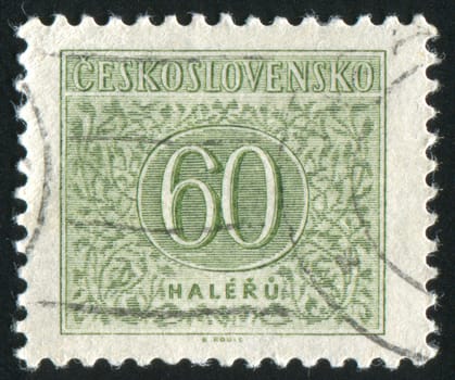 CZECHOSLOVAKIA - CIRCA 1954: stamp printed by Czechoslovakia, shows ornament, circa 1954