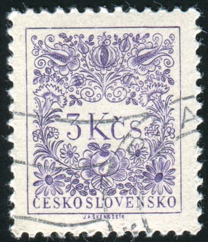 CZECHOSLOVAKIA - CIRCA 1954: stamp printed by Czechoslovakia, shows ornament, circa 1954