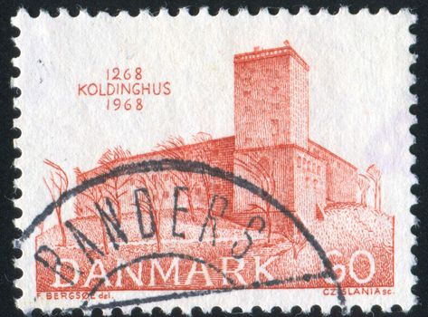 DENMARK - CIRCA 1968: stamp printed by Denmark, shows Koldinghus, circa 1968