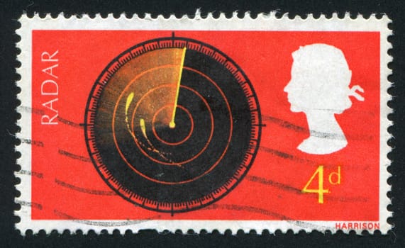 GREAT BRITAIN - CIRCA 1967: stamp printed by Great Britain, shows  Radar screen, circa 1967.