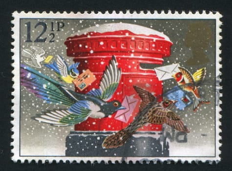 GREAT BRITAIN - CIRCA 1983: stamp printed by Great Britain, shows Birds bring letters, circa 1983.