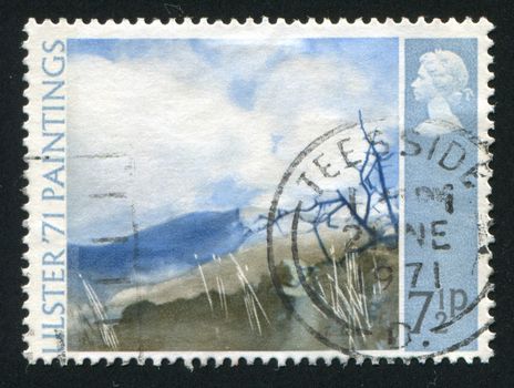 GREAT BRITAIN - CIRCA 1970:  stamp printed by Great Britain, shows Deers Meadow by Thomas Carr, circa 1970.