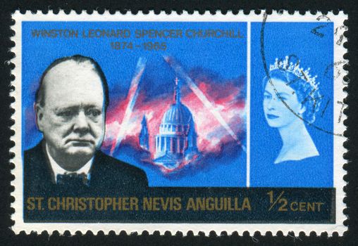 GREAT BRITAIN - CIRCA 1963: stamp printed by Great Britain, shows Churchill, circa 1963.