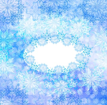 Abstract celebratory winter illustration on a bright background
