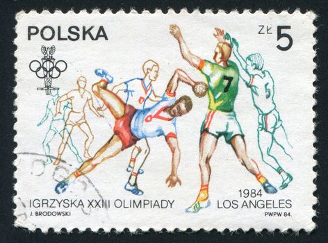 POLAND - CIRCA 1984: The 1984 Summer Olympics, officially known as the Games of the XXIII Olympiad, was an international multi-sport event held in Los Angeles, circa 1984.