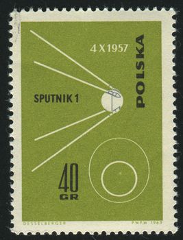 POLAND - CIRCA 1963: stamp printed by Poland, shows spacecraft, circa 1963.