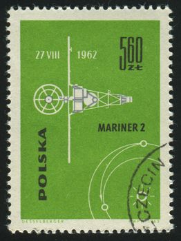 POLAND - CIRCA 1963: stamp printed by Poland, shows spacecraft, circa 1963.