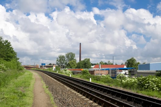 High resolution image cross ties. Fastening of a railway way.