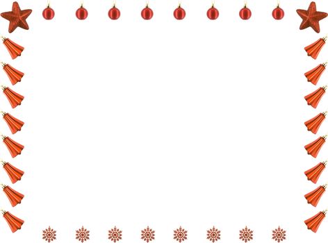 a few christmas decorations on the white background