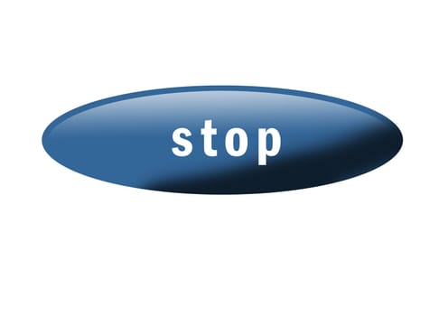 Blue button with the word "Stop"