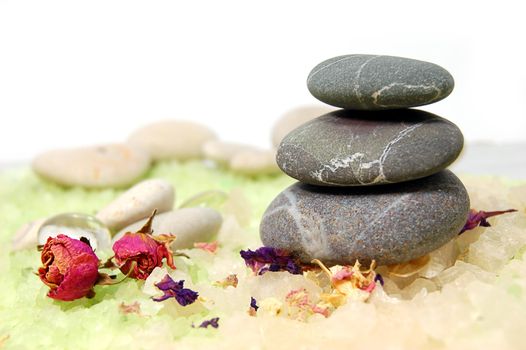 stones, sea salt, aromatherapy