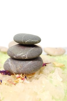 stones, sea salt, aromatherapy