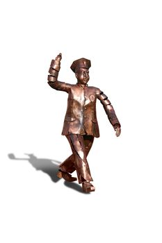 Bronze policeman monument