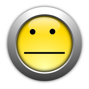 poll or customer satisfaction survey concept with smilie button