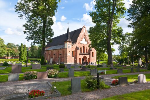 a church in a small town near uppsala in Sweden 