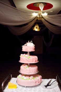 wedding cake on the table