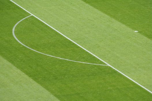 soccer field close-ups of markings of the field