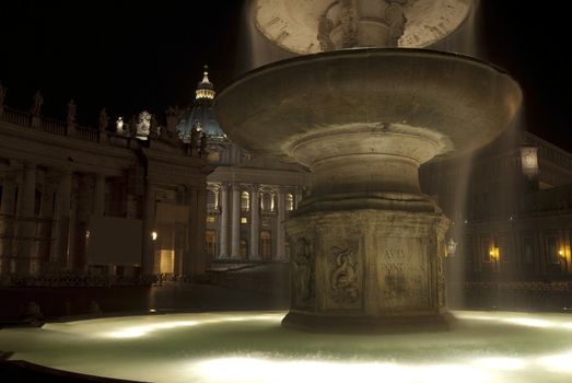 Rome. Vatican city, St Peter's square. The bernini's fountain