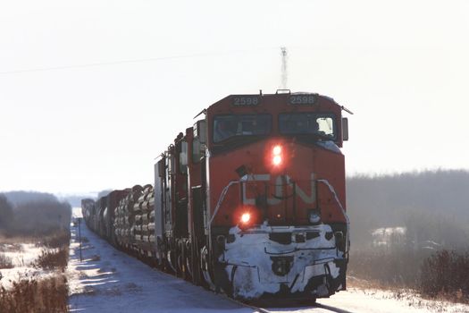 Train in Winter Canada