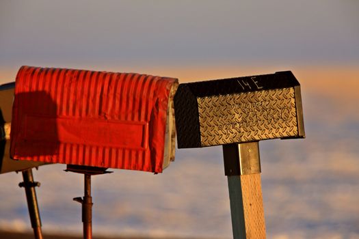 Mail Boxes in WInter Canada