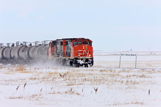 Train in Winter Canada