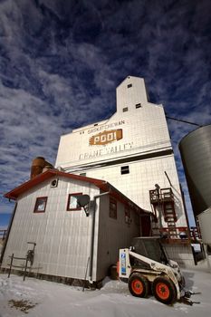 Old Grain Elevator Saskatchewan in Winter